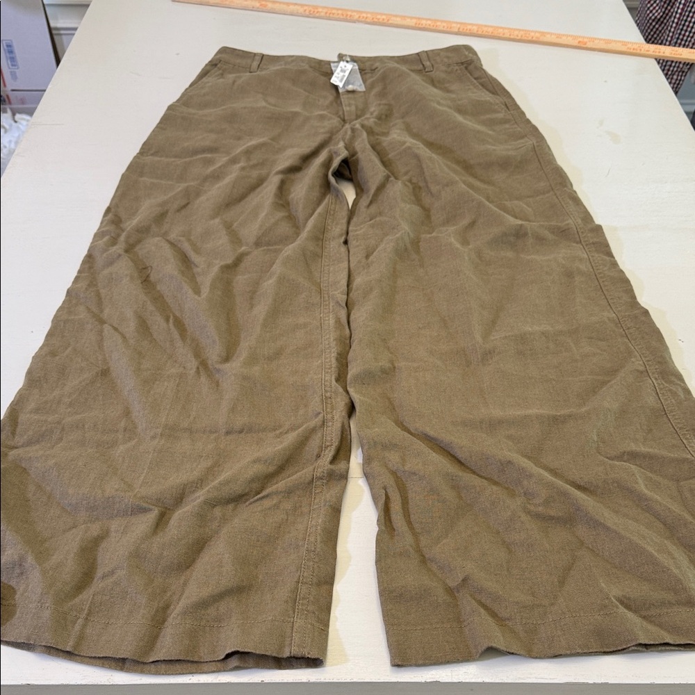 Madewell The Zoe Relaxed Wide Pant in 100% Linen Size 6 - Picture 4 of 11